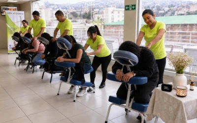 Masajes en silla para empresas | Masoterapia: beneficios, duración y cómo implementarlos en la oficina